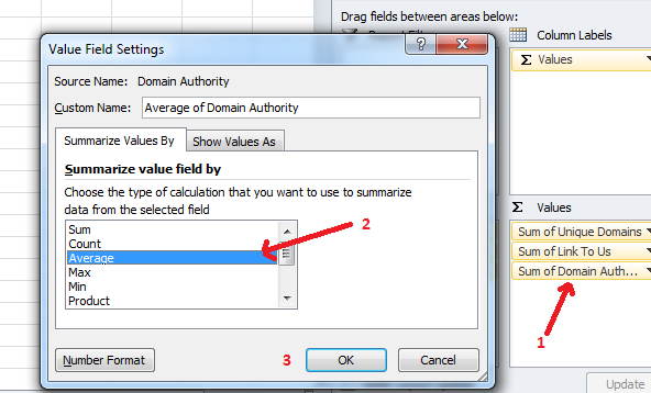Excel - Sum to Average