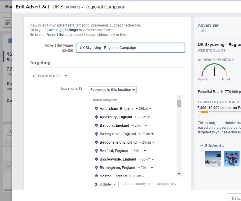 Facebook Target Reach V2