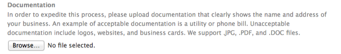 Facebook requires documentation