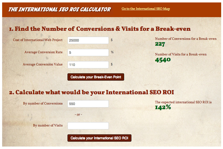 International SEO ROI Calculator