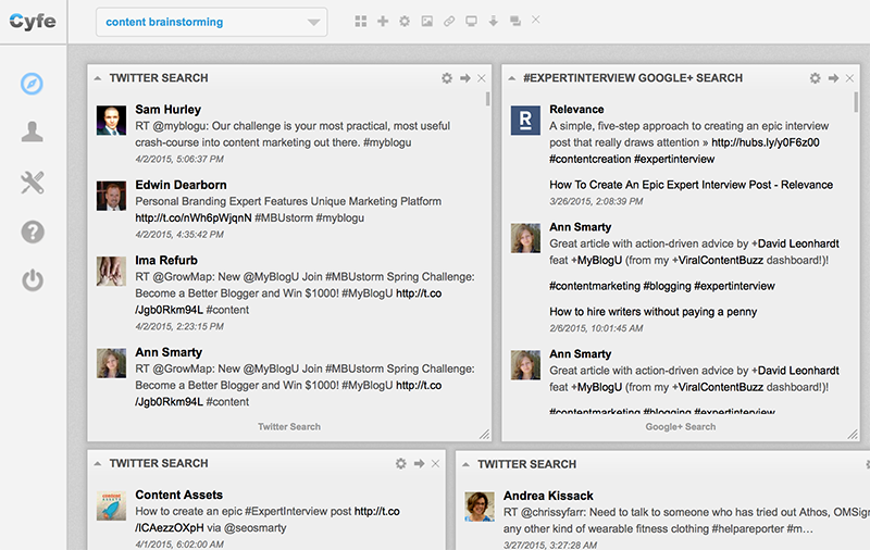 Cyfe to monitor social media hashtags to interact