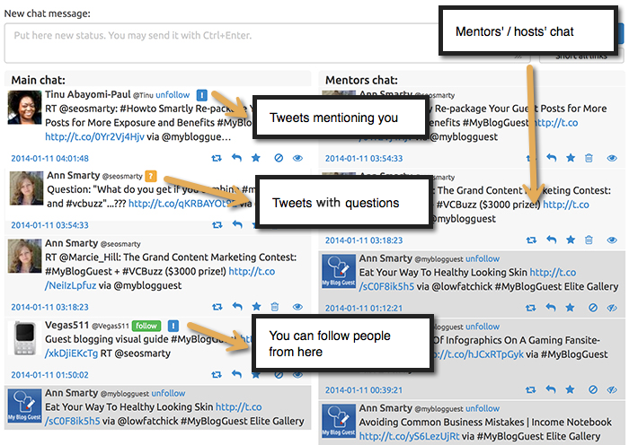 TwChat to monitor twitter chats
