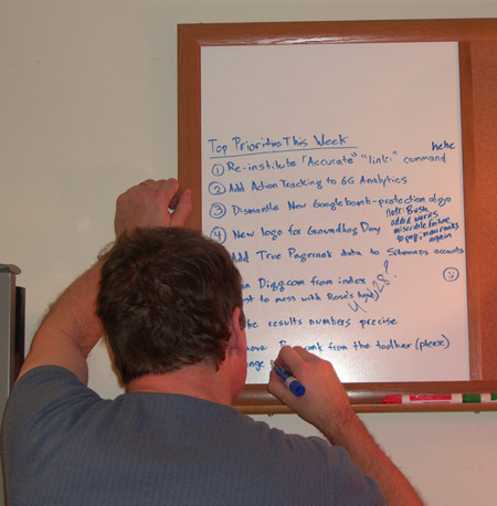 Danny at Google's Whiteboard