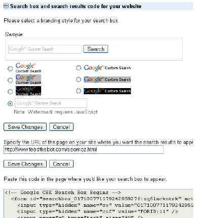 selecting your search box