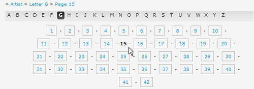 Paging navigation on deezer