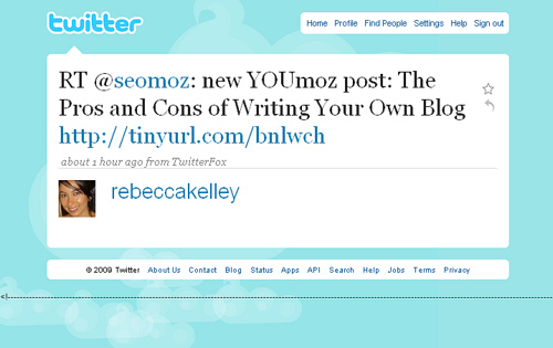 Twitter Tweet showing JS error