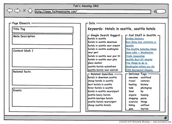 Tom's SEO-friendly CMS