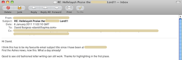 Links gained, Ashes won