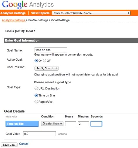 Google Analytics Goal