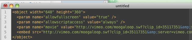 Example Video Embed Code