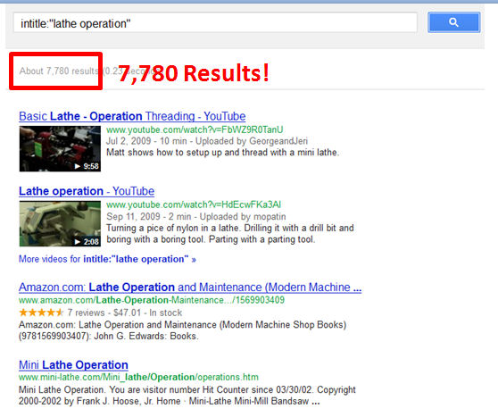Search Results for a Niche Product