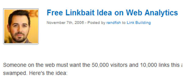 Rand Offered up a Linkbait Idea