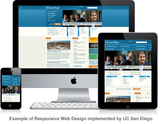 Exampe of Responsive Web Design (RWD): UC San Diego
