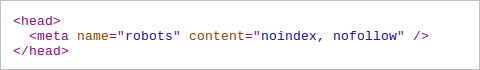 Robots Meta Tag Example