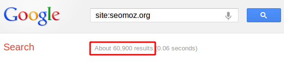 Google site: Command for SEOmoz