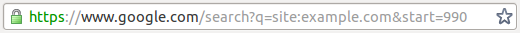 Google site: Example URL