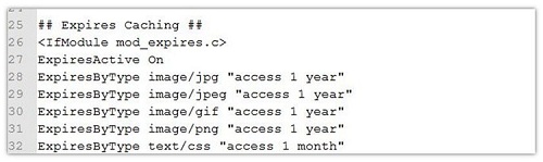 Example of Expires Headers