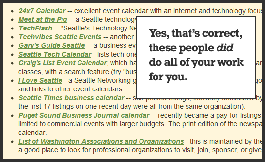Seattle Event Calendar Listings