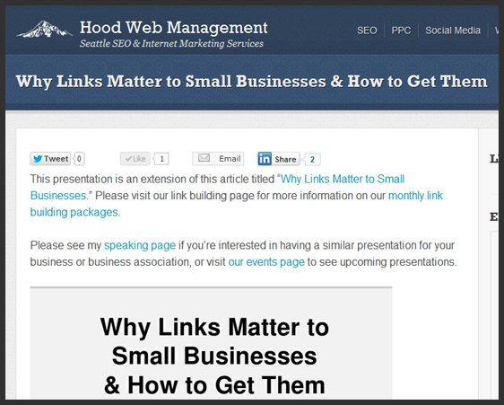 Post Event Landing Page