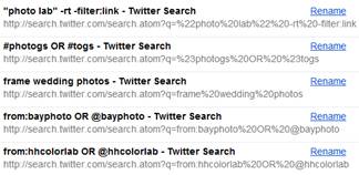 Sample twitter feeds