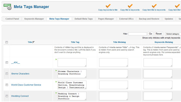 SEO Boss Meta Tag Manager