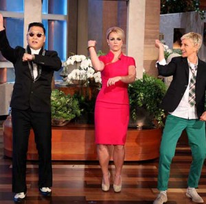 Psy teaches Ellen & Britney Gangham