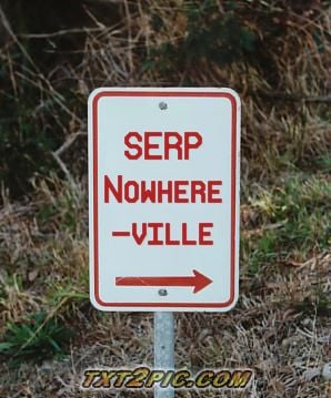 Search engine filters - SERP Nowheresville