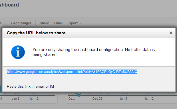 Google Analytics share lightbox
