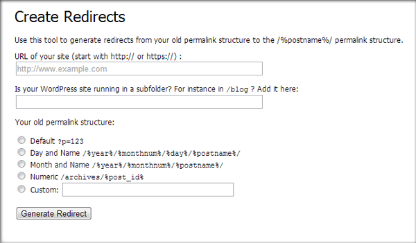 Yoast SEO Redirect Tool