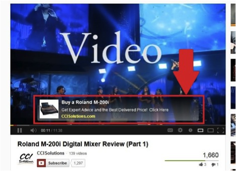 Example of YouTube Overlay Ad