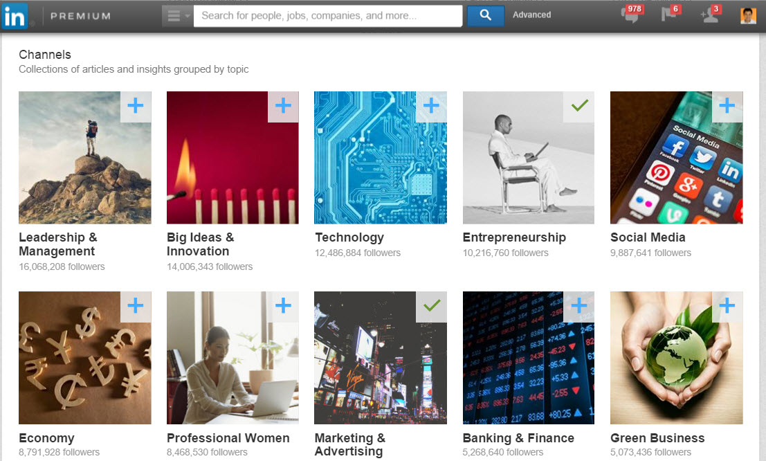 linkedin pulse channels