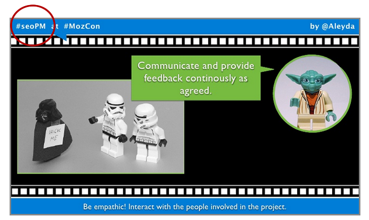 Create easy to share hashtag for presentation