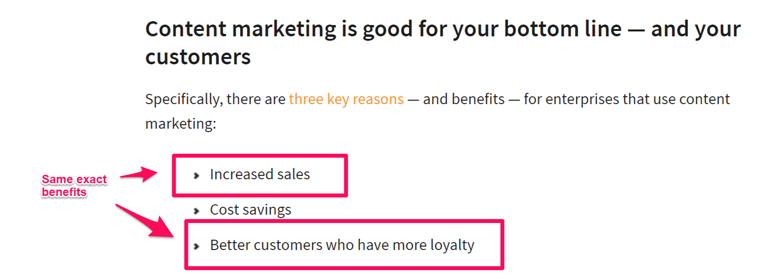 benefits of content marketing CMI