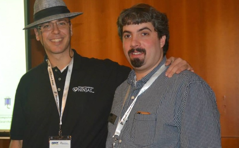 Barry Schwartz and Gab Goldenberg at SMX Israel - photo courtesy of RJStreets.com