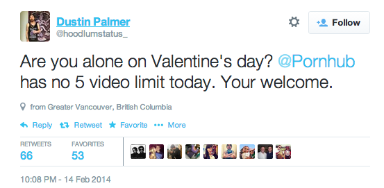 No Video Limite in St Valentine's Day - How PornHub Is Bringing It's A-Game