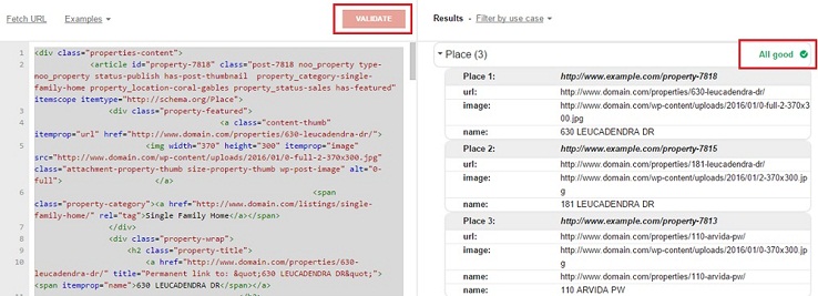Rechecking with Structured data testing tool