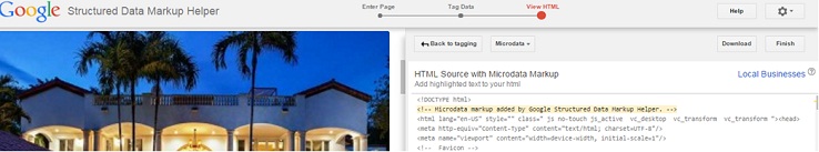 HTML Source with Microdata Markup