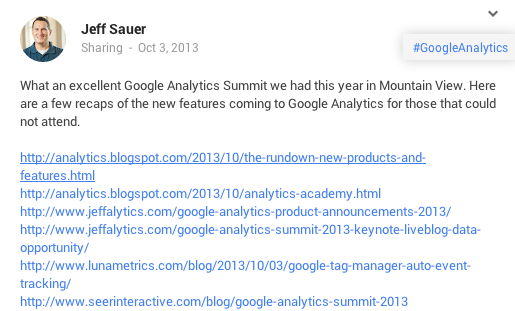 Google Analytics Share