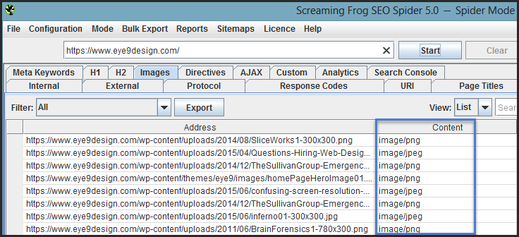 Determine format by selecting the content option