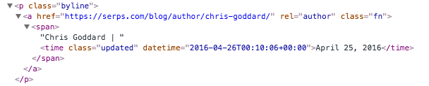 tag manager extract author name from page markup