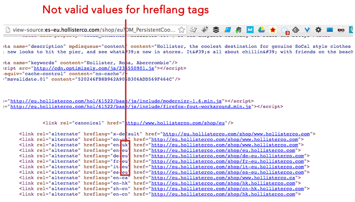 HREFLang Error - EU and UK values