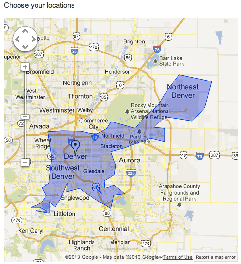 Google Cities Visualization in the Google Keyword Planning Tool