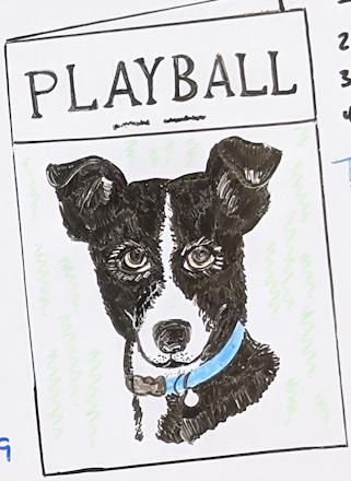 Hand drawing of a Playbill, called