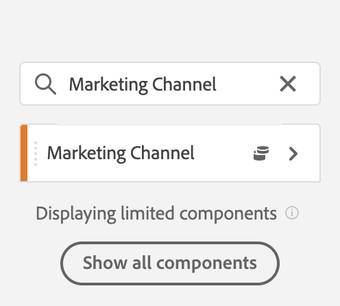 Marketing channel segment with limited components displayed.