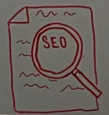 Illustration of a magnifying glass hovering over the word