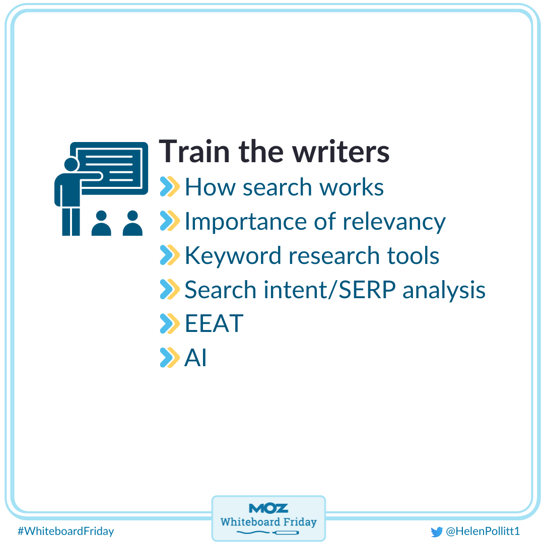 Tips on how to train writers in SEO
