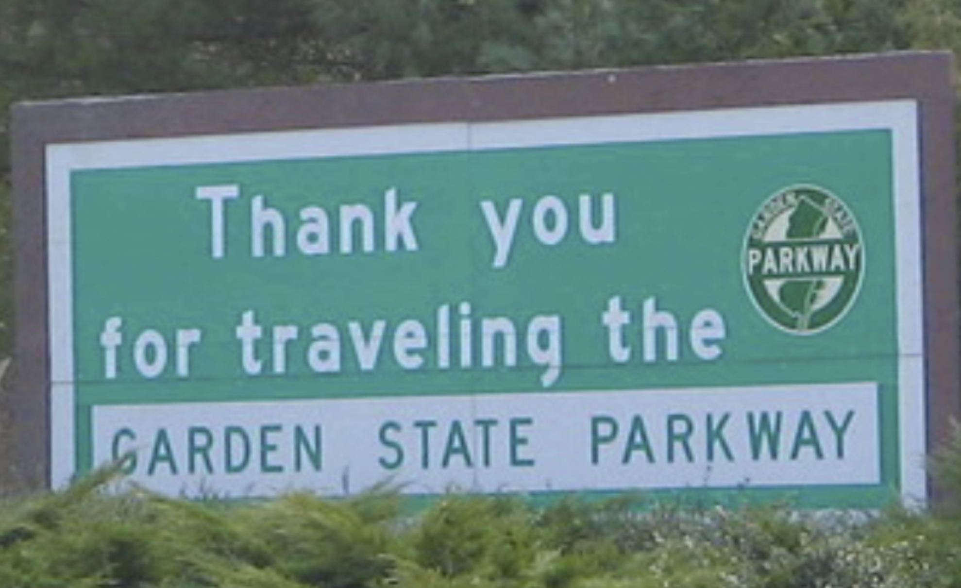 highway sign stating