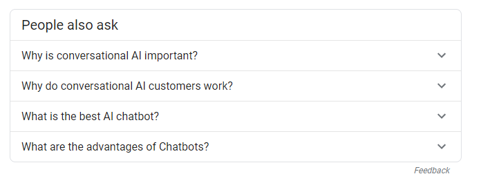 'Why?' questions about conversational ai in Google.