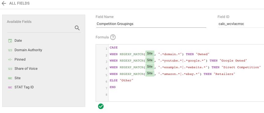 Competition Groupings.