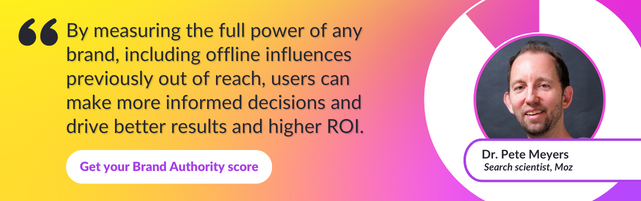 By measuring the full power of any brand, including offline influences previously out of reach, users can make more informed decision and drive better results and higher ROI. Get your Brand Authority score.